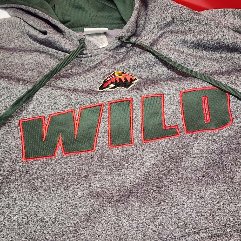 NHL Minnesota Wild XXL Heather Gray Hoodie - Picture 4 of 7